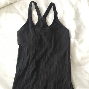 Lululemon ribbed dark gray tank top size 4